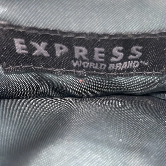 Express World Brand Evening Clutch Bag, 6-3/4” Long. Gray Iridescent Beading. - Picture 4 of 8